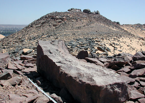 Abandoned statue in one of the thousands of quarries from the Palaeolithic to the Roman period at West Aswan