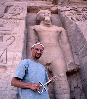 The author with the key to Abu Simbel. Photo by Tom Heldal