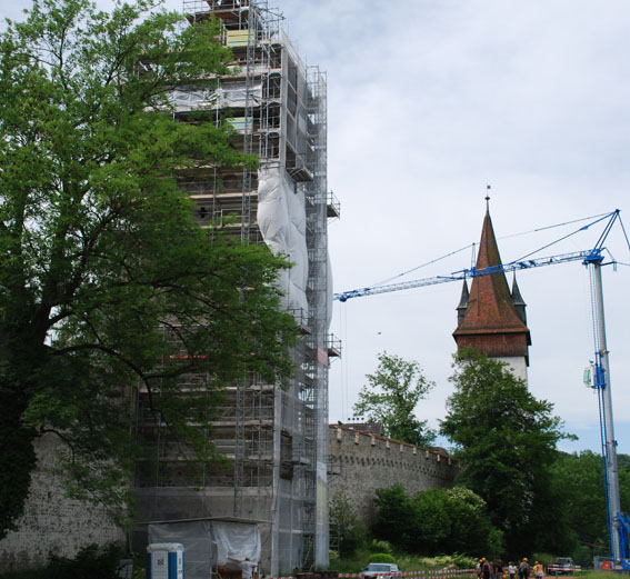 Museggmauer under restoration in 2010