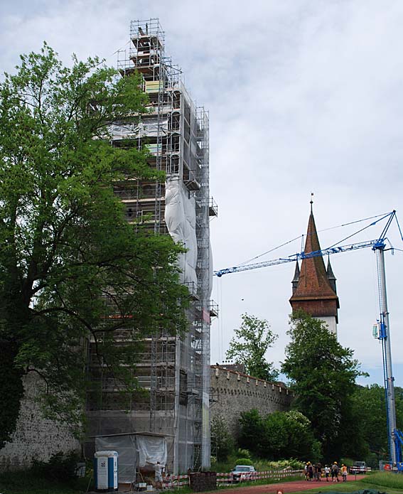 Restoration of Museggmauer (Wachtturm) in 2010