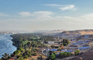 Nubian villages at Gharb Aswan, seen from the north