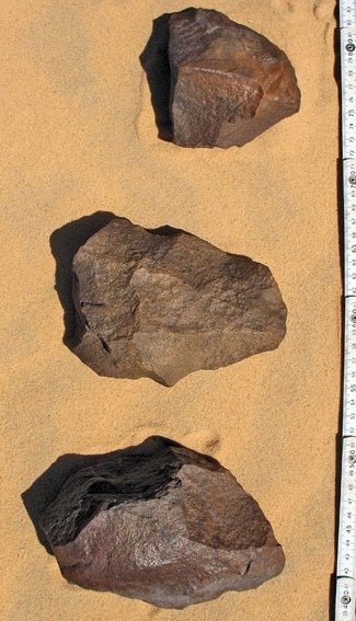 Preforms of bifaces in Palaeolithic workshop