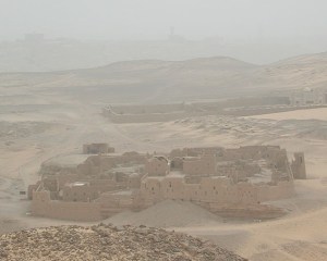 Sandstorm over St. Simeon's monastery