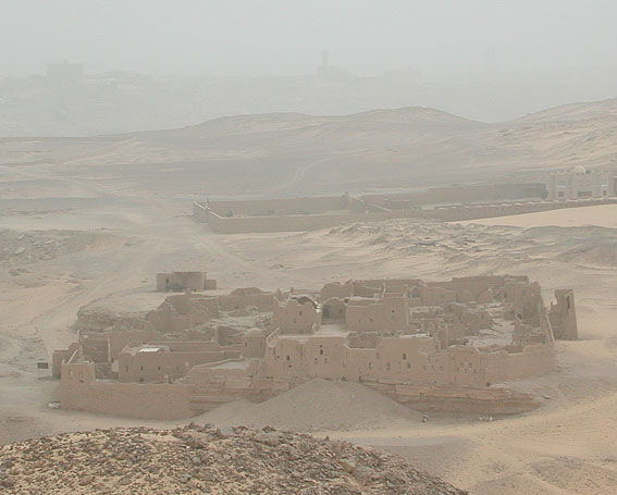 Sandstorm over St. Simeon's monastery