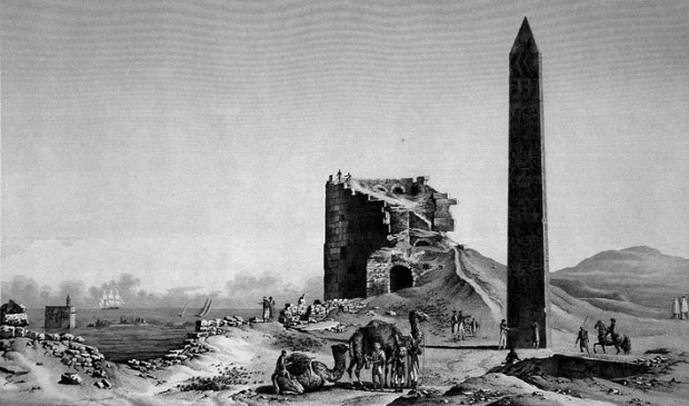 The obelisks at Alexandria around 1800. Source: Description de l’Égypte