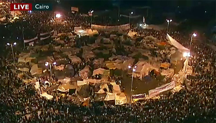 Congratulations_Egypt. Tahrir Square (BBC)