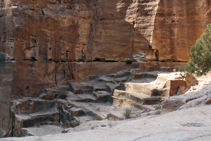 Jordan (Petra): old sandstone quarry