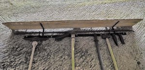 The quarrymen's tools, exhibited in the Kreuzfluh quarry, Krauchthal The quarrymen's tools, exhibited in the Kreuzfluh quarry, Krauchthal