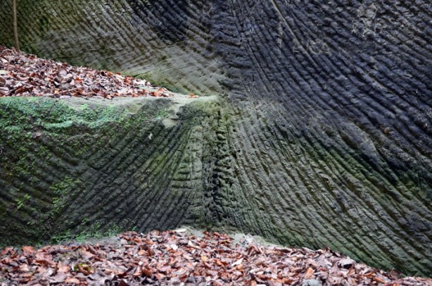 Krauchthal: Extraction marks from the pickaxes in the difficult corners