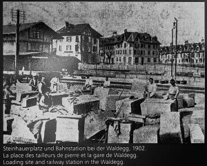 The masons' workplace at Ostermundigen railway station. Source: Photo from station at Wege zu Klee The masons' workplace at Ostermundigen railway station. Source: Photo from station at Wege zu Klee