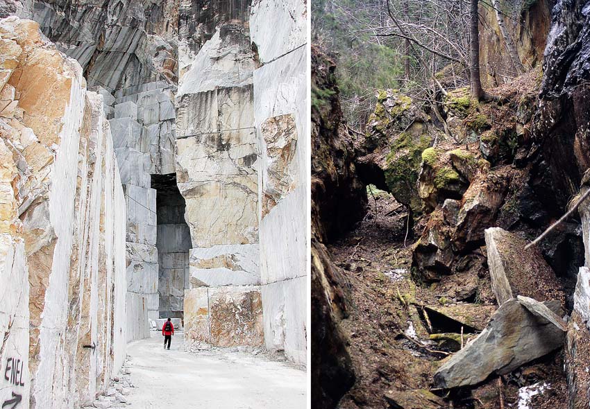 Et internasjonalt steinsentrum og en trøndersk fjellside: Fra begge steder kom det stein til Nidarosdomen: Carrara-marmor og Grytdal kleberstein
