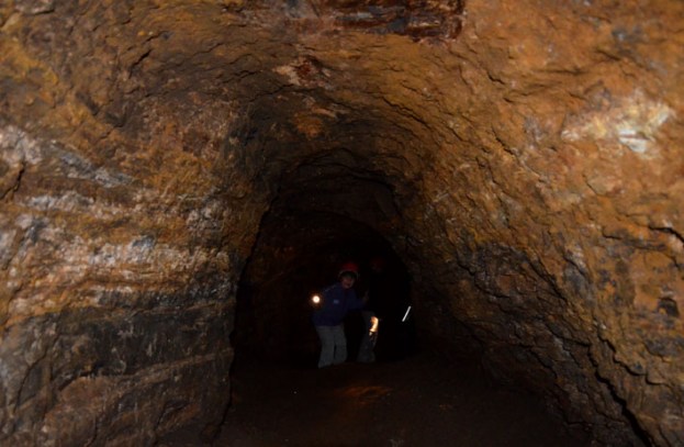 Surselva is an old mining district. Here is a snapshot from the iron mines at Obersaxen, where exploitation may reach back to the Middle Ages or even the Roman period. More information at the website of the Obersaxen commune. Photo: Per Storemyr
