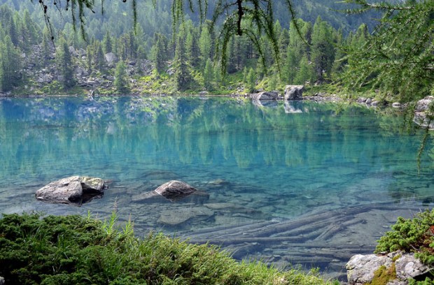 Lago di Saoseo in Val di Campo. The last picture from a crystal-blue little lake in one of the most beautiful valleys in Grisons: Poschiavo. Trekking is easy and you eat, drink and sleep well at Rifugio Saoseo! Photo: Per Storemyr