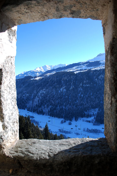A room with a view, yet the openings did not provide much light. Photo: Per Storemyr