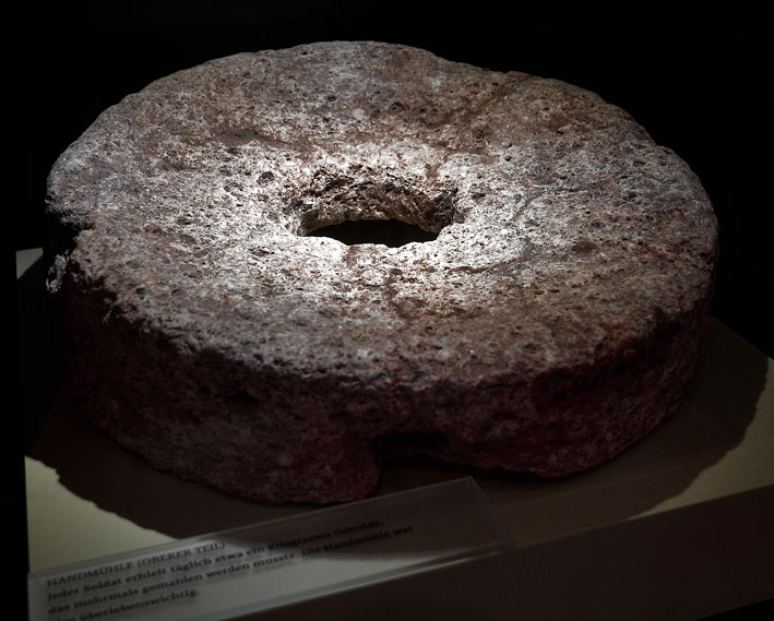 Switzerland: Roman millstone displayed at the Vindonissa Museum in Brugg. Photo: Per Storemyr.