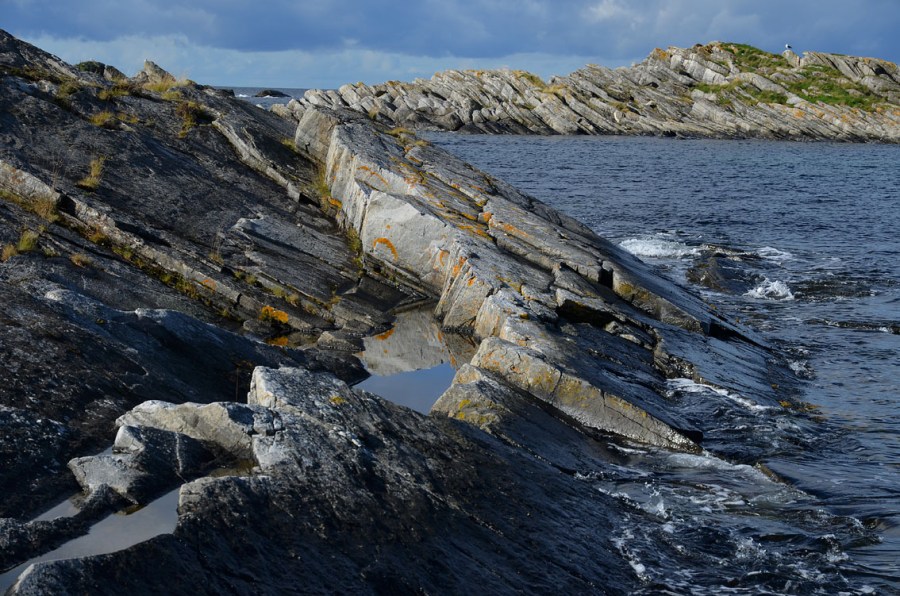 Norway: My favorite quarry, a small gneiss quarry used for the Selja medieval monastery at the westernmost part of the country. From fieldwork with the Directorate for Cultural Heritage of Norway, Photo: Per Storemyr.