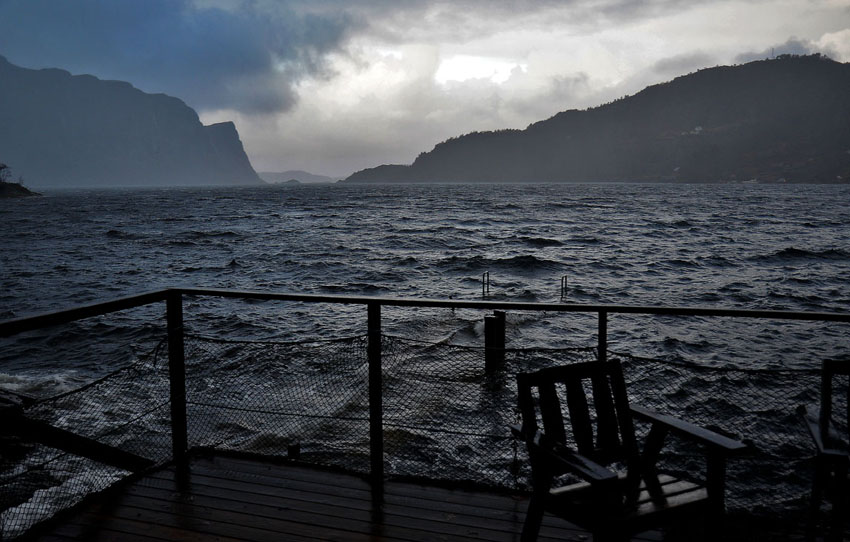 This is my contemporary home, at Hyllestad in Western Norway. From just this place thousands of millstones were exported to Europe in the Viking Age and the Middle Ages. A spring tide has left the modern quay unrecognisable... Thanks to the Norwegian Millstone Centre and the Foundation for the Museums in Sogn og Fjordane County, where I work part-time as associate professor. Photo from our living room (!) by Per Storemyr