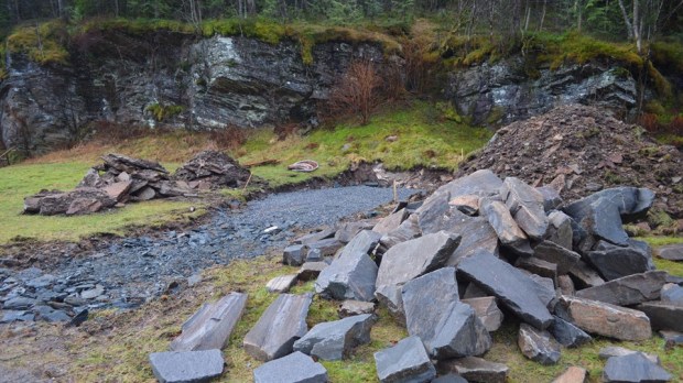 Stone ready at the building site.