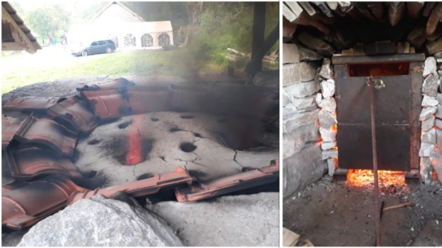 Burning well underway! In the beginning with the door closed.