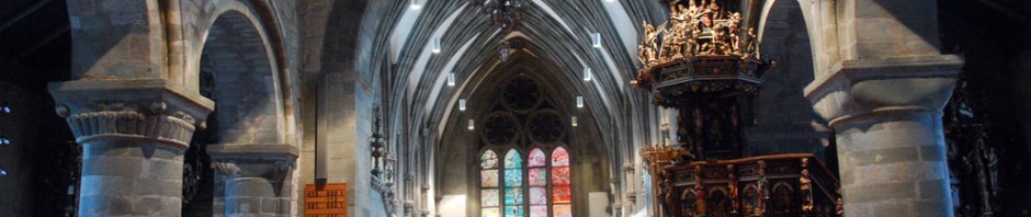 Stavanger Cathedral. In Stavanger I aid Archaeological Museum at the University with their work on the great restoration that is ongoing. Photo by Per Storemyr