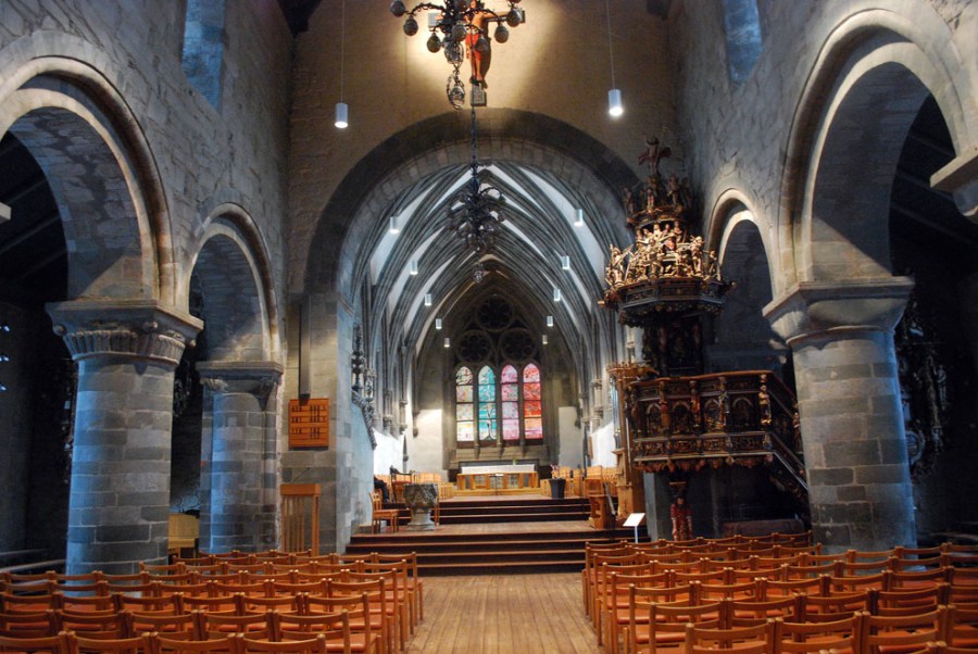 Stavanger Cathedral. In Stavanger I aid Archaeological Museum at the University with their work on the great restoration that is ongoing. Photo by Per Storemyr