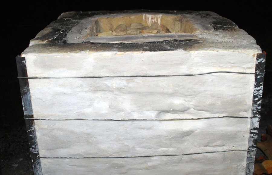 Ovnen malt med nylesket, hvit Smillakalk. Foto: Per Storemyr