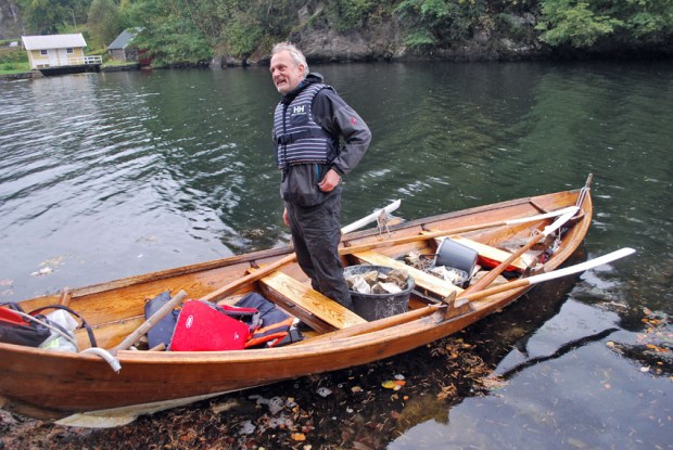 Oselveren til Ole Chr. Endresen er lastet med marmorblokk og klar til transport!