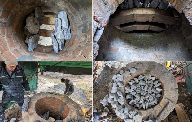 Inntrykk fra fyllingen av ovnen