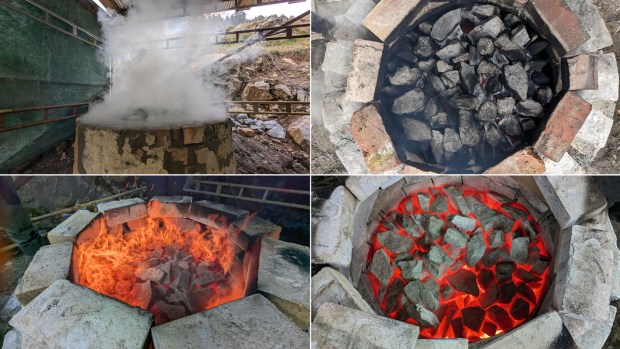 Ulike stadier av brenningen