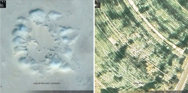 The famous Chisel quarry, a vital part of Chephren’s Quarry. Intact in 2014, destroyed by agricultural development 2023. Source: Google Earth