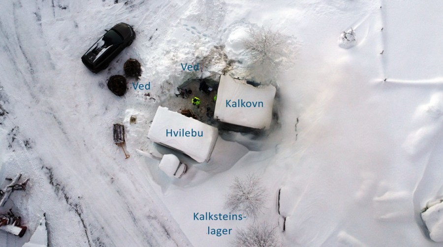 Et lite, men funksjonelt anlegg i dypsnøen. Foto: Tarald Storemyr