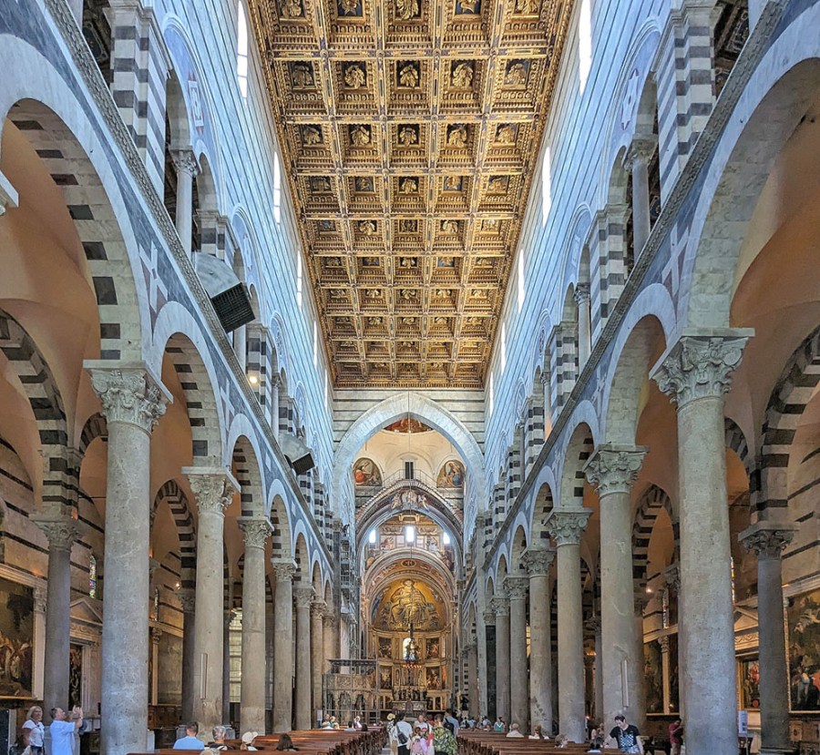 Columns in the nave of Pisa Cathedral. Photo by Per Storemyr