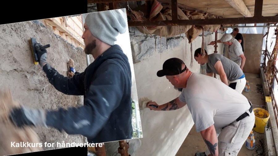 Murere må også kurses for å få grep på tradisjonskalk. Her fra kalkkurs i Rogaland og Bergen.