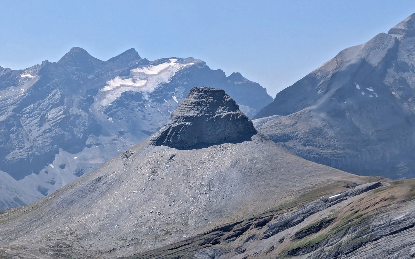 View of Kistenstöckli (2748 m) from the east with its large scree deposits. Photo by PS